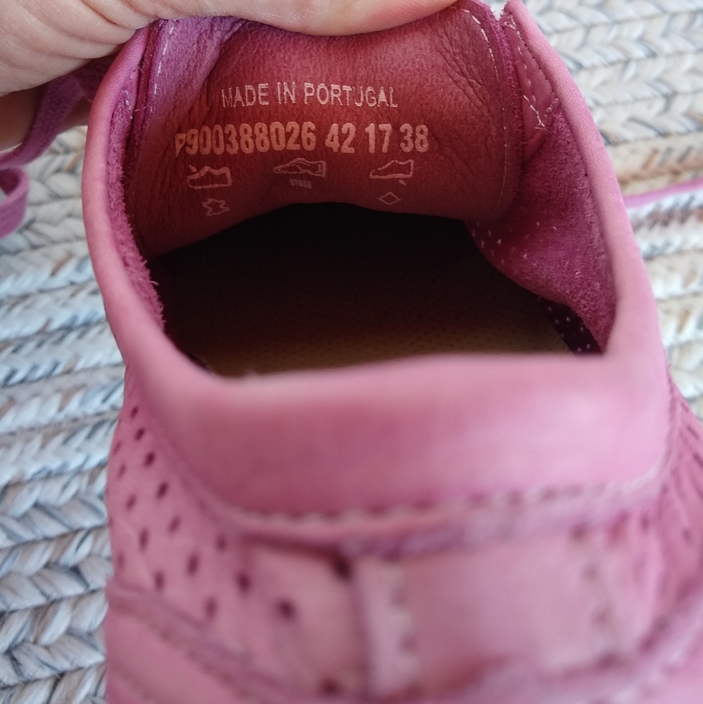 FLY London Softinos Pink Ica Leather Sneaker Womens size 7.5 / 8 - Picture 8 of 11